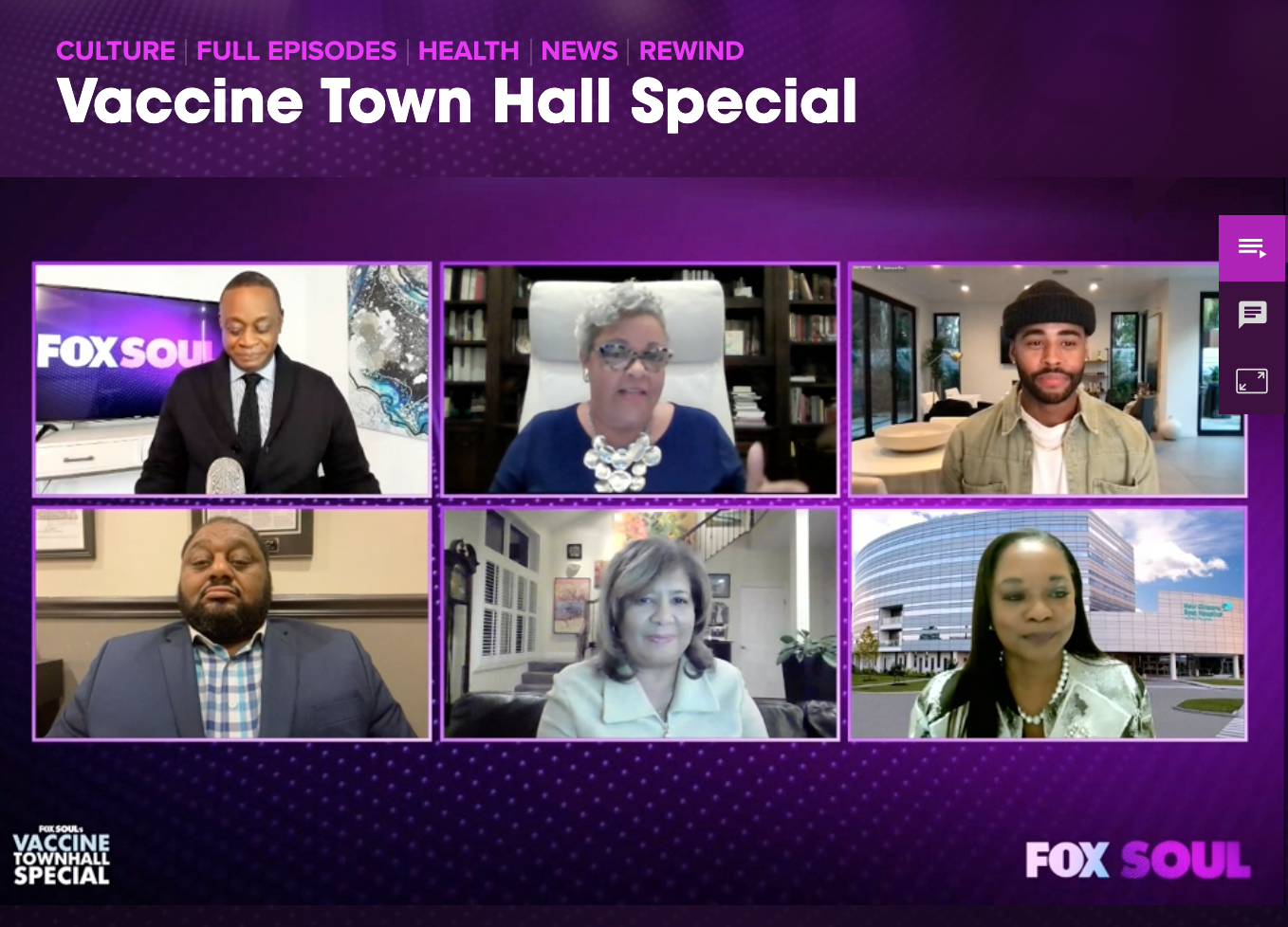 Recording: FOX Soul’s Vaccine Townhall Special
