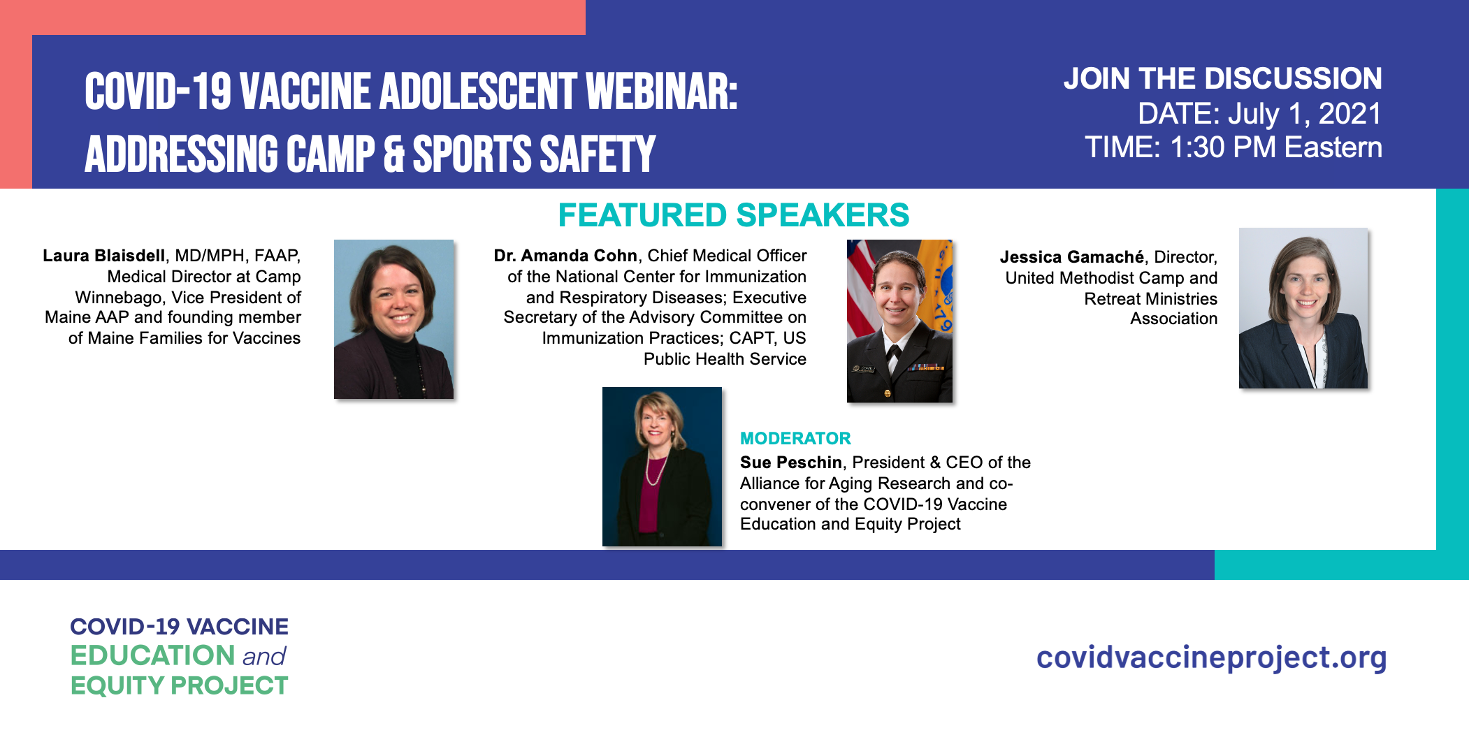 COVID-19 Vaccine Adolescent Webinar: Addressing Camp & Sports Safety
